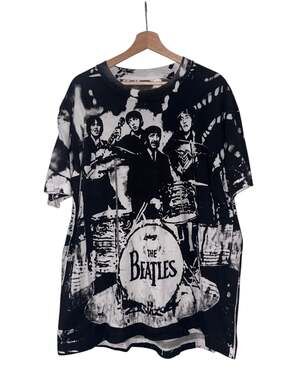 Vintage 90s The Beatles All Over Print Graphic T-Shirt Sz L